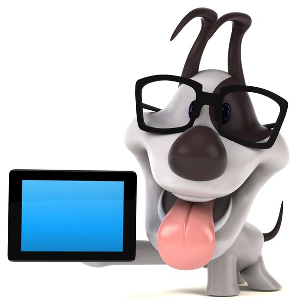 Funny dog 3D illustration