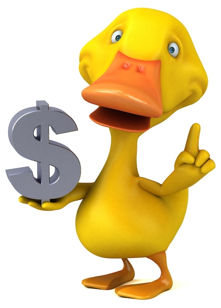 Free photo funny duck 3d illustration