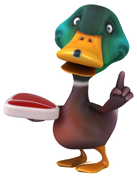 Free Photo funny duck 3d illustration