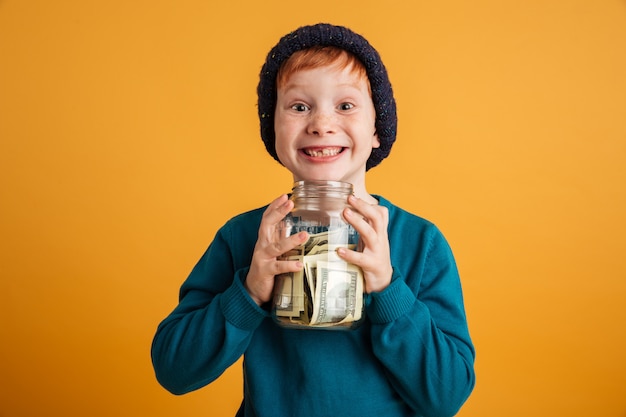 Free photo funny little redhead boy with freckles