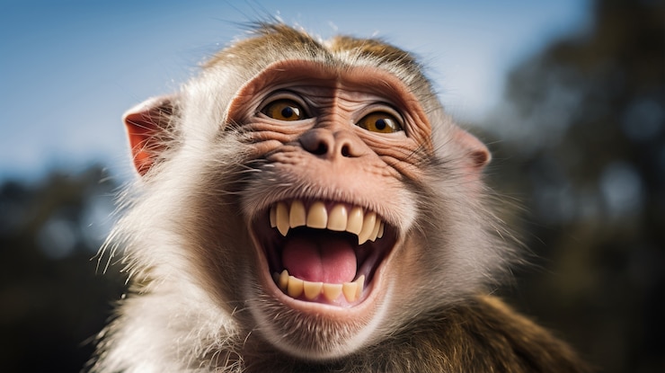 Free Photo funny monkey outdoors