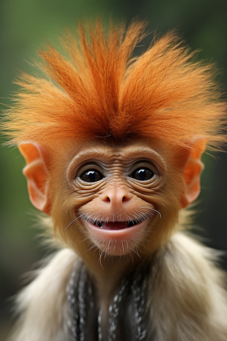 Free Photo funny monkey in studio