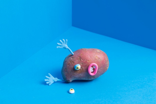 Funny potato with cute sticker