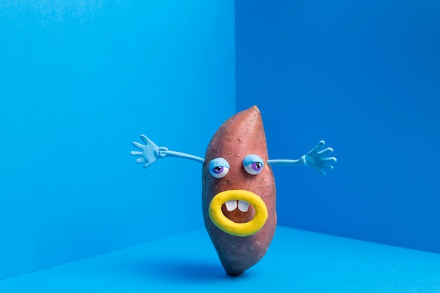 Funny potato with cute sticker