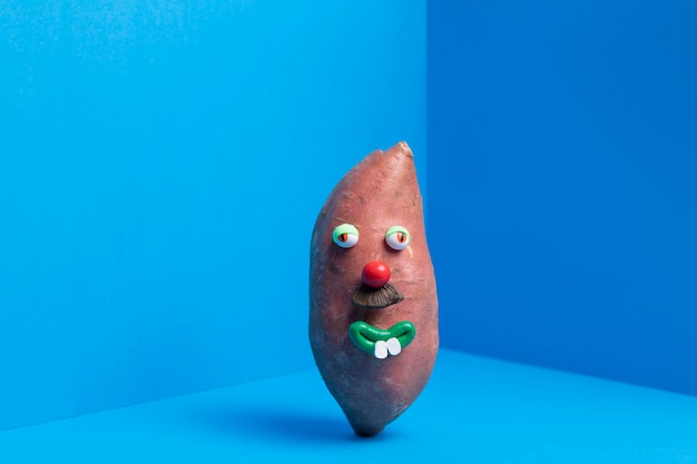 Funny potato with cute sticker