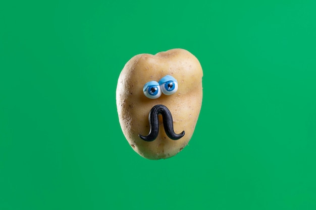 Funny potato with cute sticker