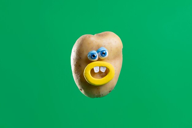 Funny potato with cute sticker