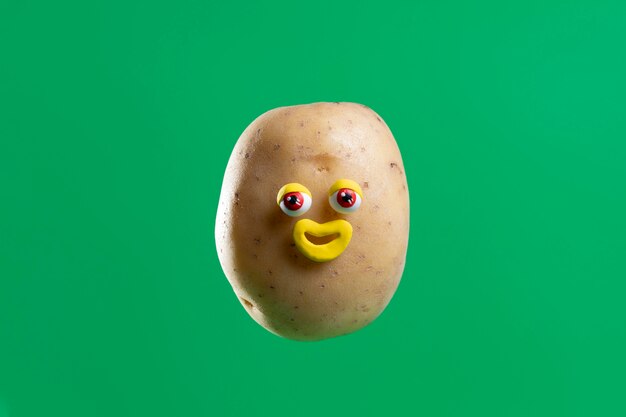 Funny potato with cute sticker