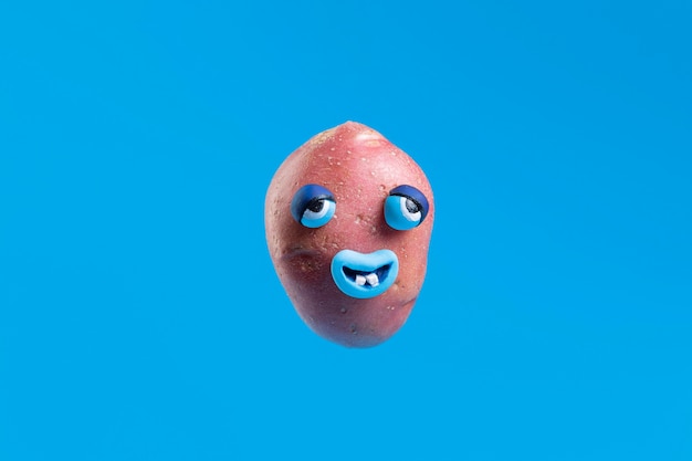 Funny potato with face sticker