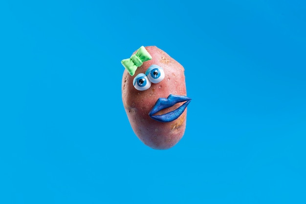 Funny potato with face sticker