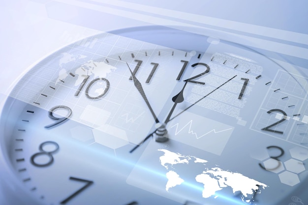 Технологии будущего и концепция управления временем - часы и виртуальный экран