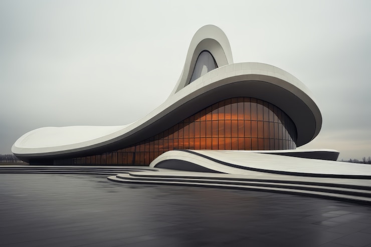 Free Photo futuristic business building architecture