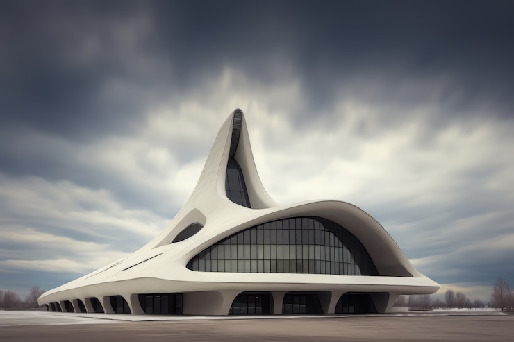 Free Photo futuristic business building architecture