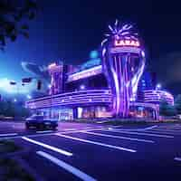 Free photo futuristic casino architecture