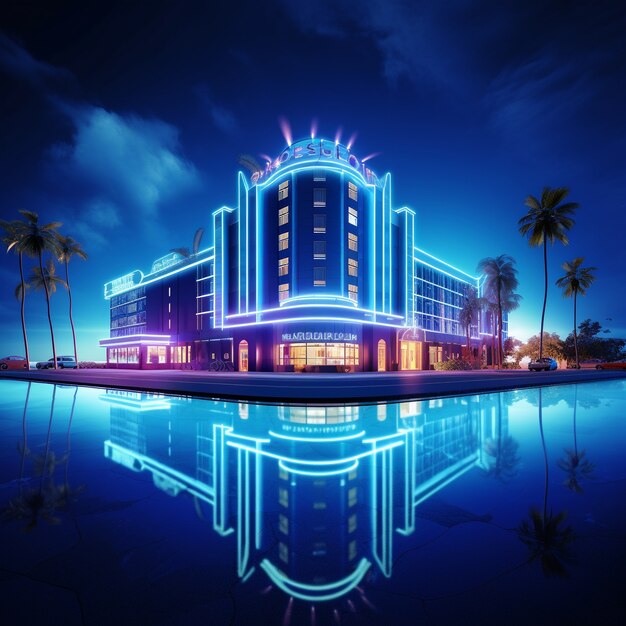 Free AI Image Futuristic casino architecture
