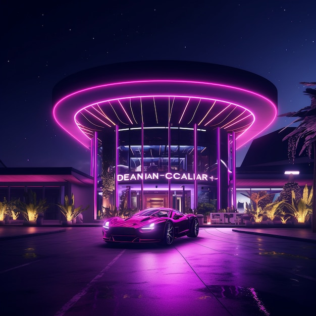 Free photo futuristic casino architecture