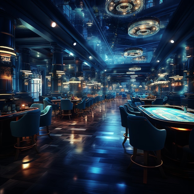 Free photo futuristic casino architecture