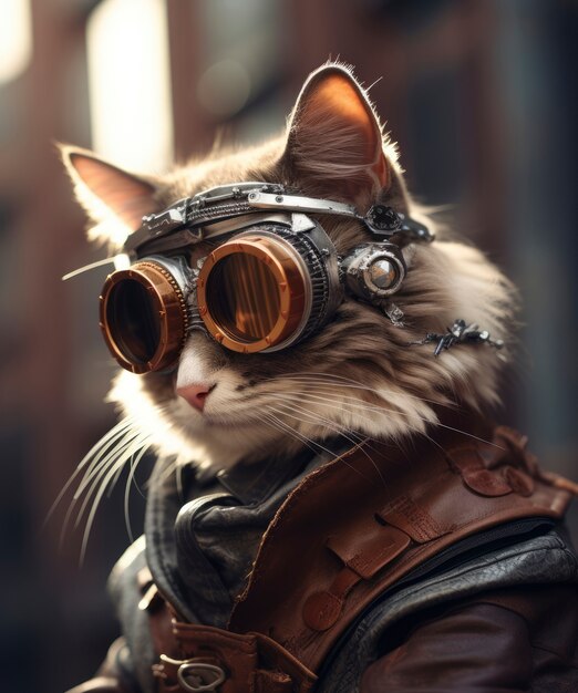 Futuristic cat concept