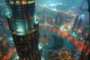 Foto gratuita paesaggio futuristico di dubai