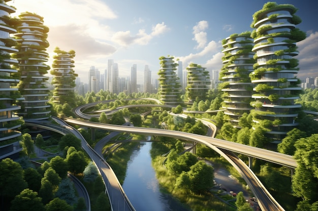 녹지가 있는 미래형 친환경 도시