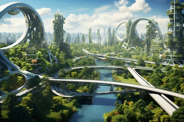 녹지가 있는 미래형 친환경 도시