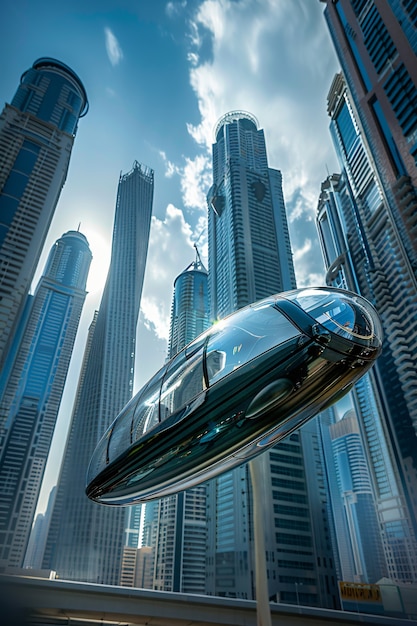 Футуристическое исследование развивающегося городского пейзажа Дубая