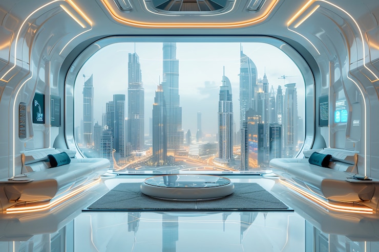 Free Photo futuristic exploration of dubai's evolving cityscape