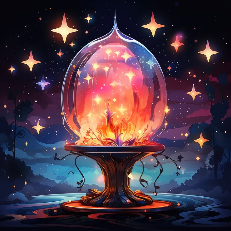 Free Photo futuristic and fantastical light lamp design