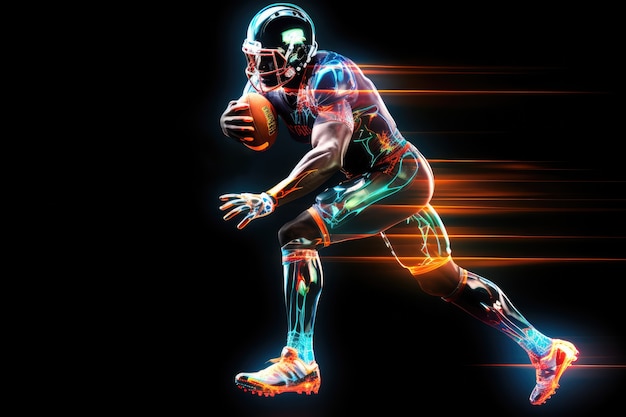 Free photo futuristic football game player