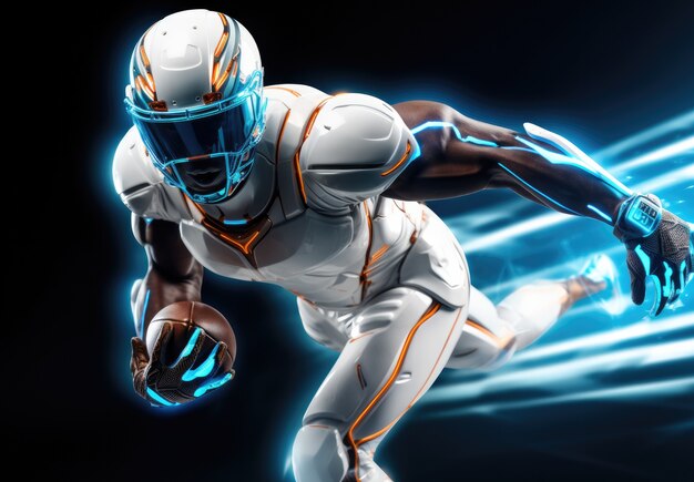 Free photo futuristic football game player