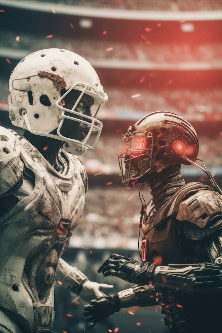 Free Photo futuristic football game player