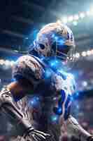 Free photo futuristic football game player