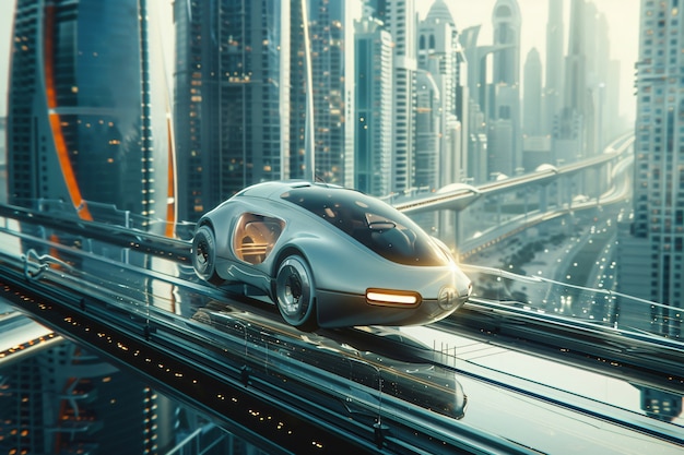 Futuristic landscape of dubai