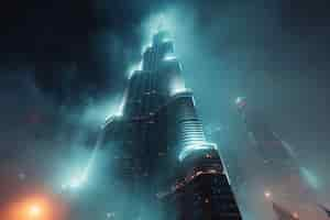 Free photo futuristic landscape of dubai