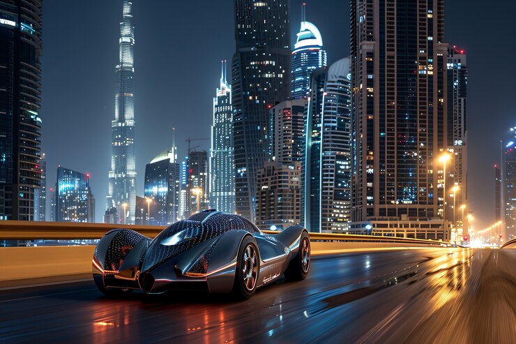 Futuristic landscape of dubai