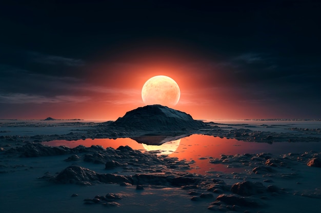 Free photo futuristic moon background