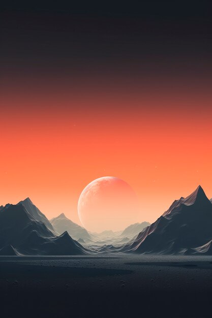 Futuristic moon background