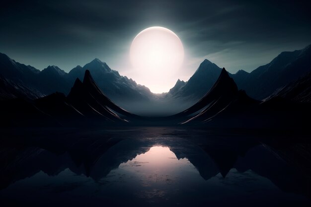 Futuristic moon background