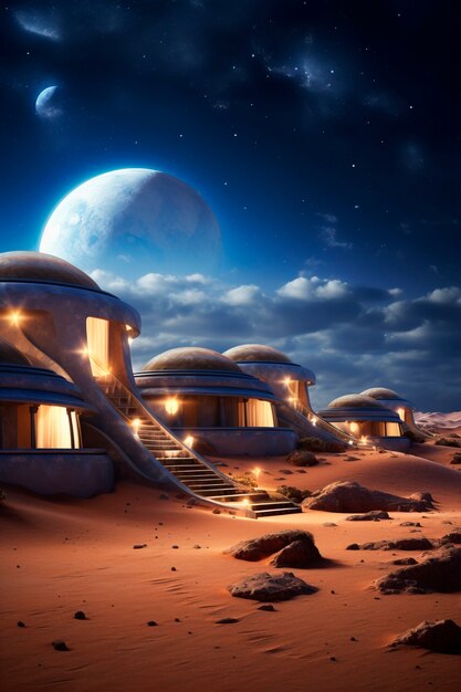 Futuristic moon background
