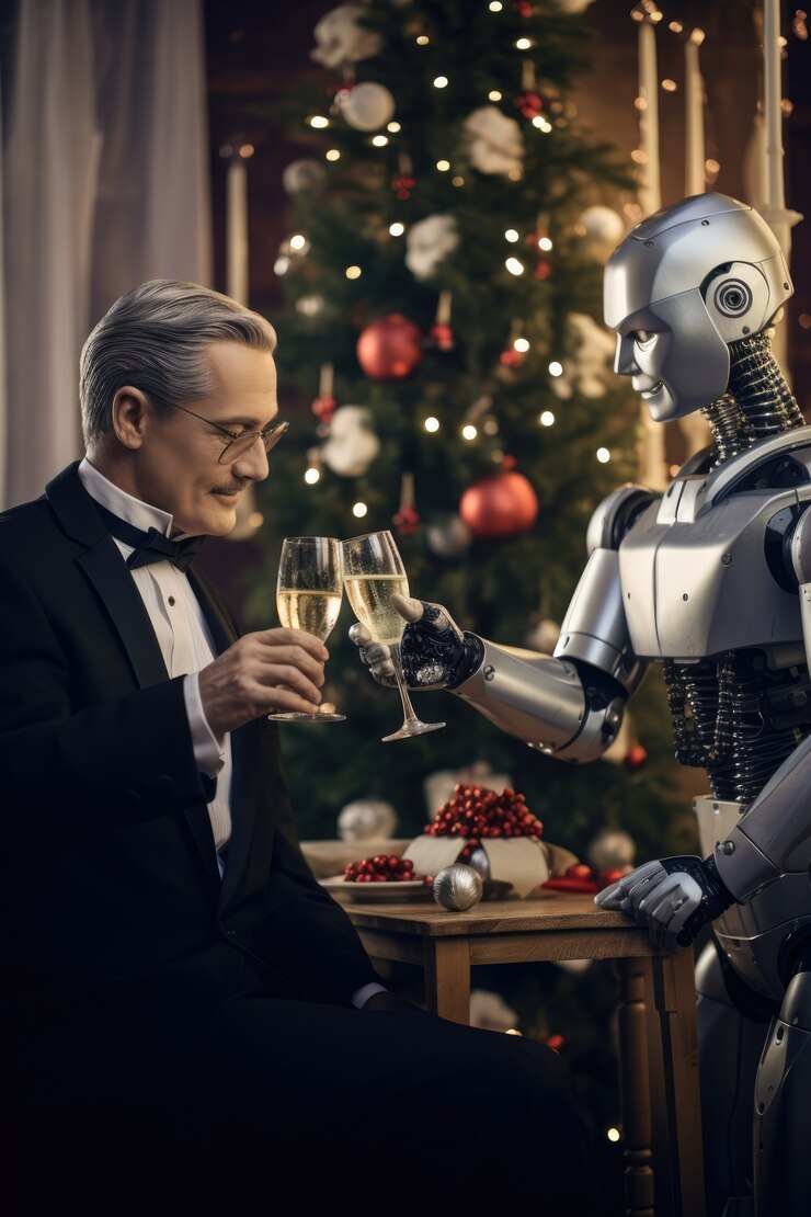 Free Photo futuristic new year's eve celebration