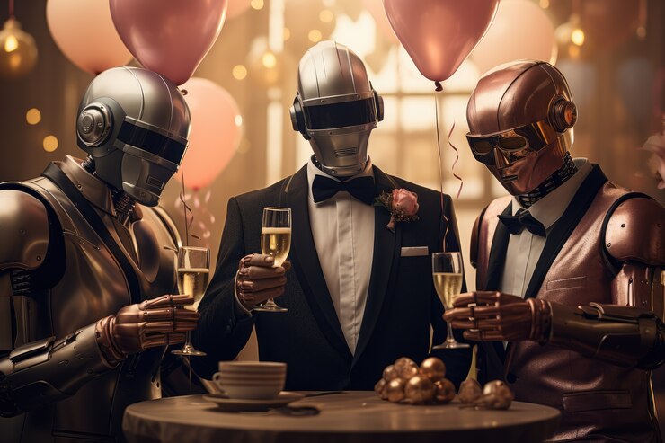 Free Photo futuristic new year's eve celebration