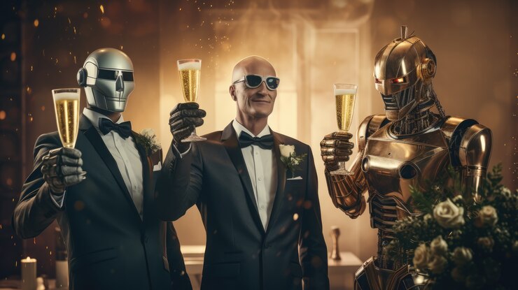 Free Photo futuristic new year's eve celebration
