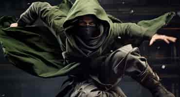 Foto gratuita arte digitale ninja futuristica