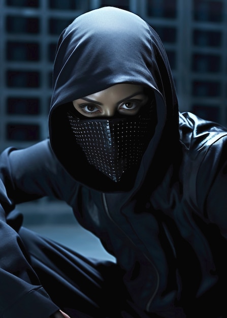 Free photo futuristic ninja digital art