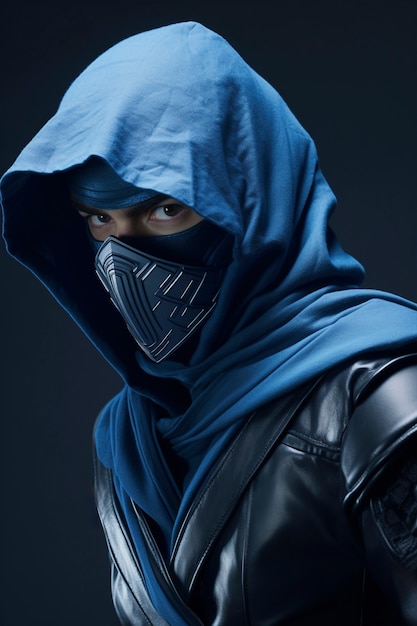 Free photo futuristic ninja digital art