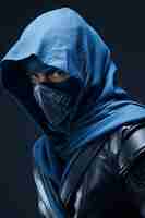 Free photo futuristic ninja digital art