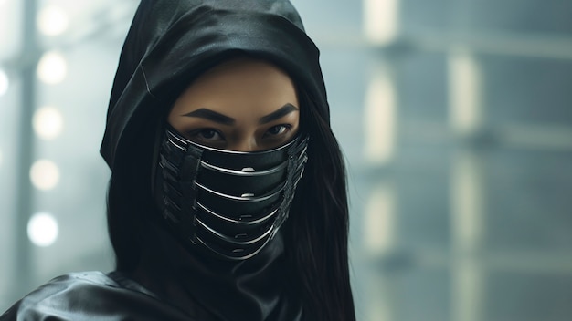 Free photo futuristic ninja digital art