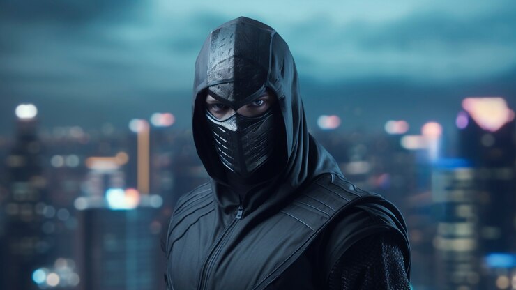 Free Photo futuristic ninja digital art