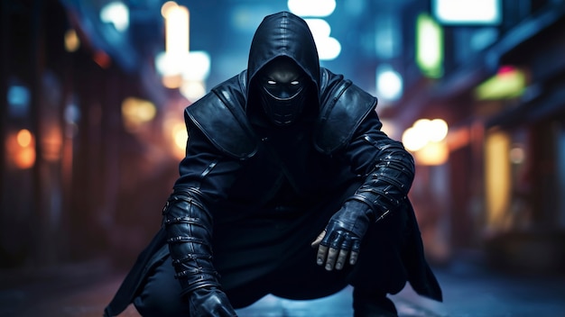 Free photo futuristic ninja digital art