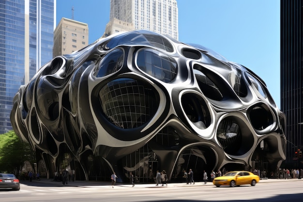 Free photo futuristic office building architecture